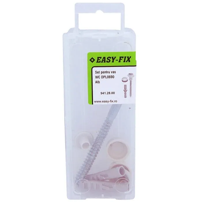 Set montaj vas WC, Easy-Fix DPL0690, alb