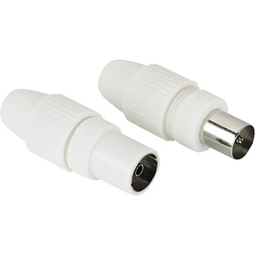 Set mufe TV Hama pentru cablu coaxial, mufa unghiulara, 7mm