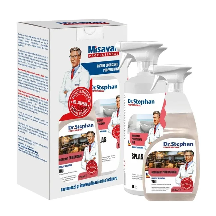 Set odorizante Dr. Stephan, baie 1L, camera 750ml, aerosol