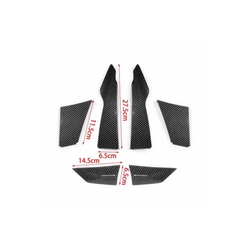 Set ornament tuning aripioare bara culoare Negru-Lucios — imaginea 4