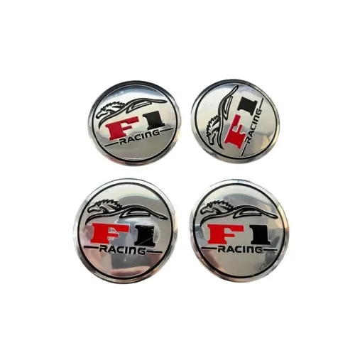 Set ornamente crom capace jante auto 50 mm — imaginea 2