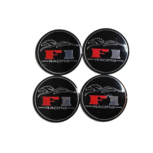Set ornamente negre capace jante auto 50 mm — imaginea 2