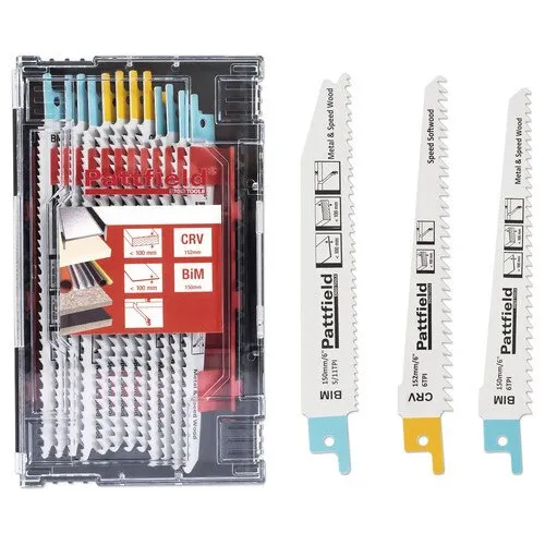 Set panze fierastrau Pattfield pentru lemn si metal, dimensiuni diferite, 12 buc