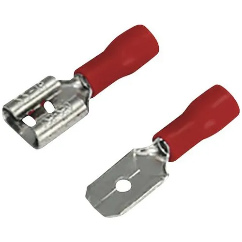 Set papuci auto izolati mama & tata Commel 0, 5-1, 5 mm² / 6, 3x0, 8 mm, 10 perechi, culoare rosie