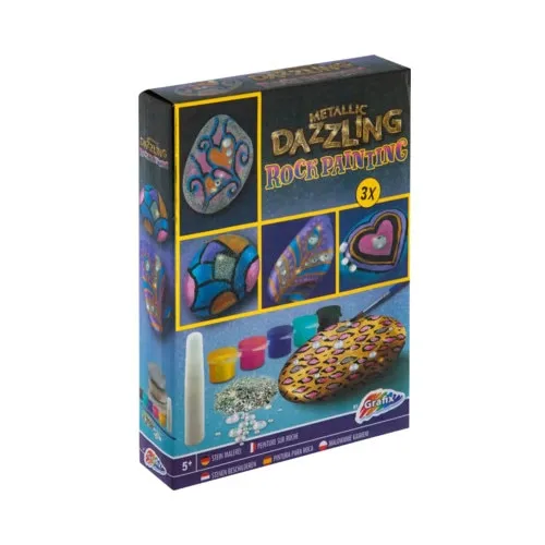 Set pictura piatra Rock Painting Metallic
