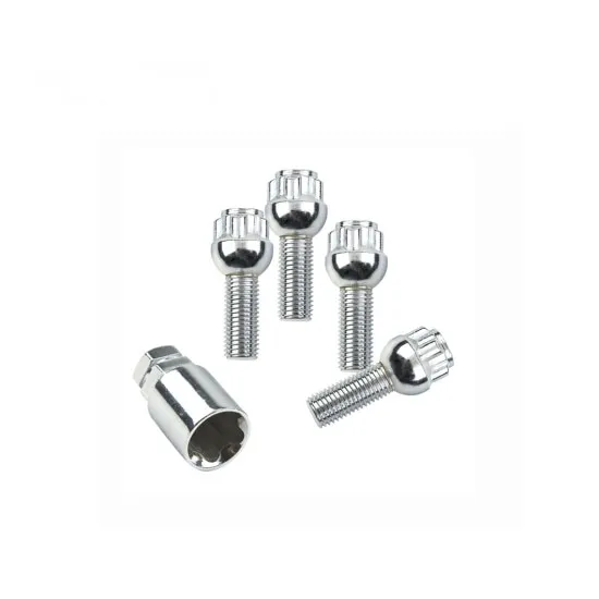 Set prezoane antifurt M12x1.5 con rotund cu cheie pentru jante