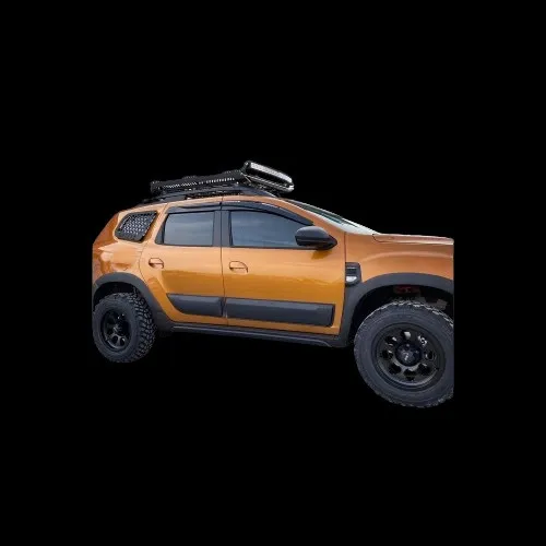 Set protectii aripa si usa auto 12 piese cu 2 protectii senzori model offroad compatibil Dacia Duster II 2018-2024 — imaginea 2