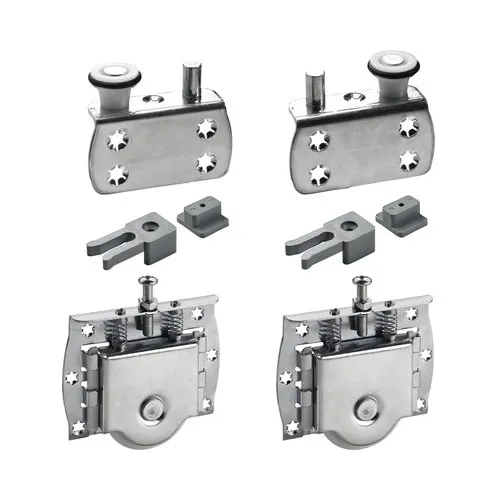 Set roti & accesorii pentru 1 usa glisanta Hettich SlideLine 16plus, sarcina max. 80kg, 6 piese