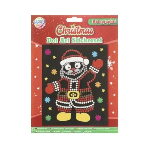 Set stickere decorative Mos Craciun, rosu, negru, gri, galben, bricolaj, interior