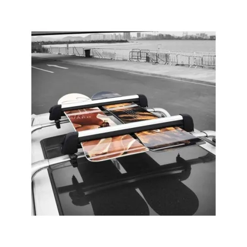 Set suporturi schiuri snowboard auto pentru bare transversale 560 mm — imaginea 2