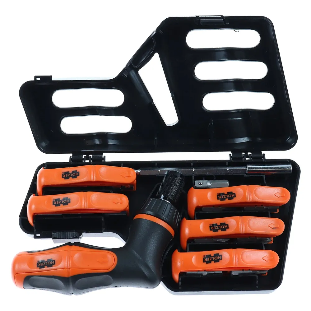 Set surubelnita cu clichet si 40 accesorii, Holzer 547141