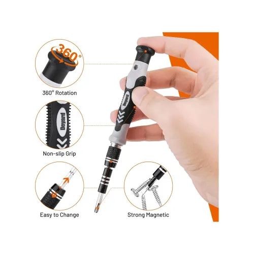 Set surubelnite precizie 115in1 cu 98 biti magnetica trusa reparatii electronice MIV — imaginea 5