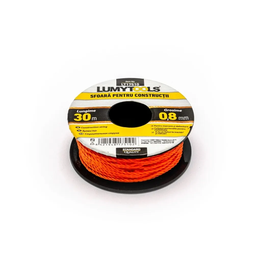 Sfoara polipropilena, pentru constructii, 30 m x 0.8 mm