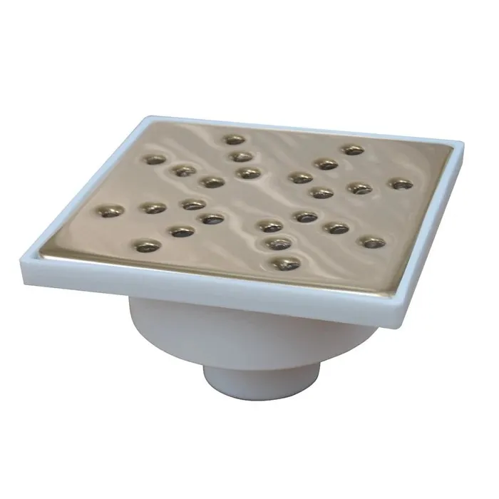 Sifon pardoseala complet, polipropilena + inox, 150 x 150 mm, iesire verticala D 50 mm