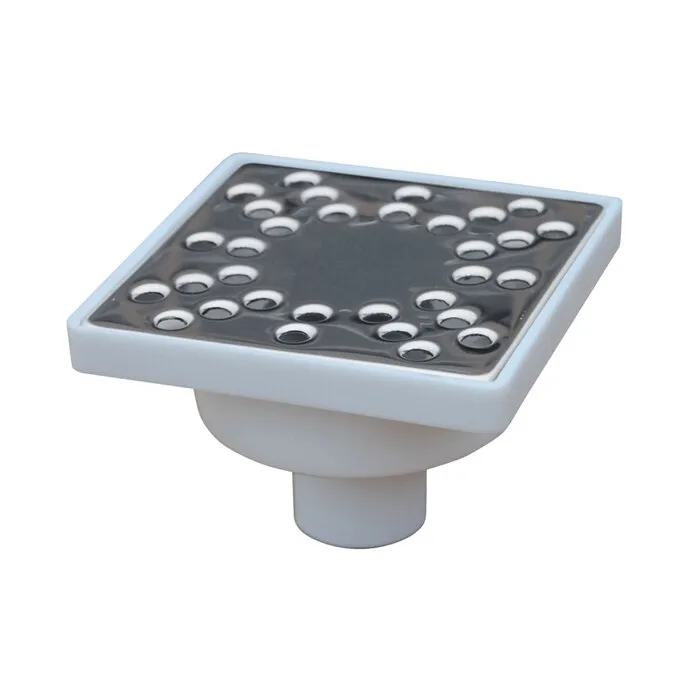 Sifon pardoseala PP + gratar inox 100 x 100 mm, iesire verticala D 32 mm