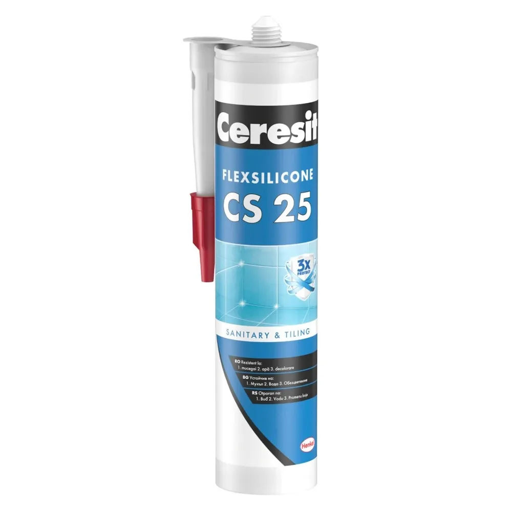 Silicon sanitar, ciocolatiu, Ceresit CS 25, interior / exterior, 280 ml
