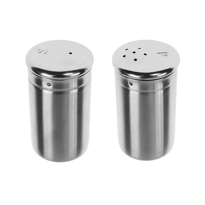 Solnita condimente, J5007-2, inox, H 8 cm, set 2 bucati