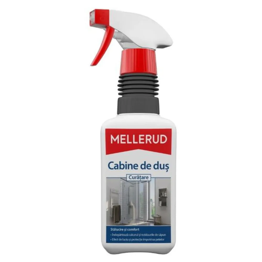 Solutie curatare cabine de dus, Mellerud, 0.5 L