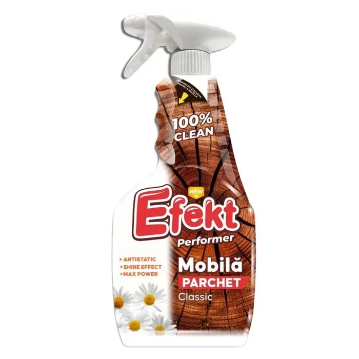 Solutie curatare mobila si parchet, Efekt classic, cu pulverizator, 750 ml