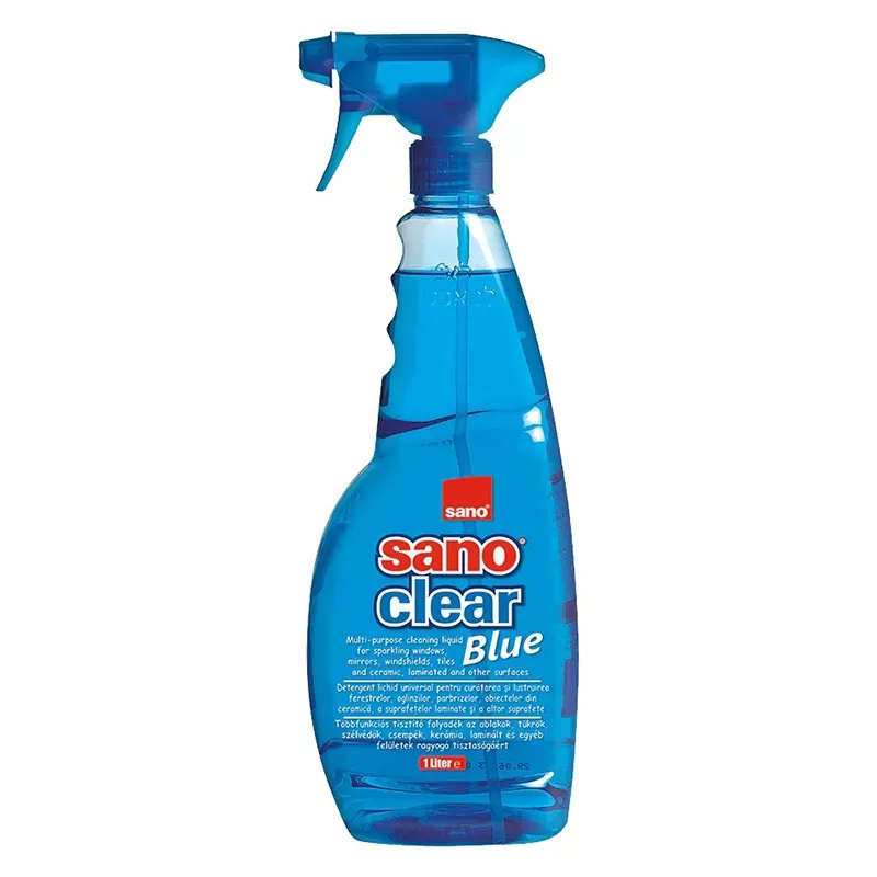 Solutie geamuri Sano Clear, cu pulverizator, 1 l