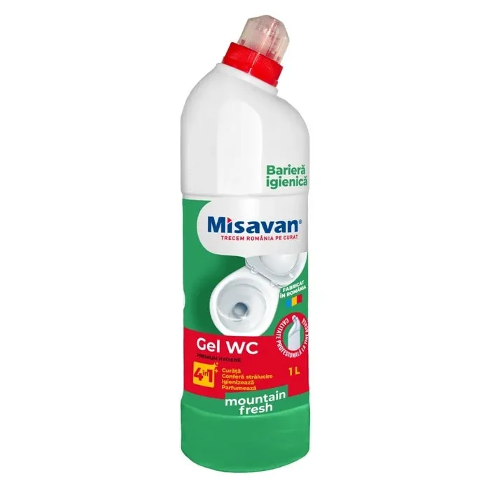 Solutie pentru toaleta Misavan Gel 4 in 1, fresh, 1L