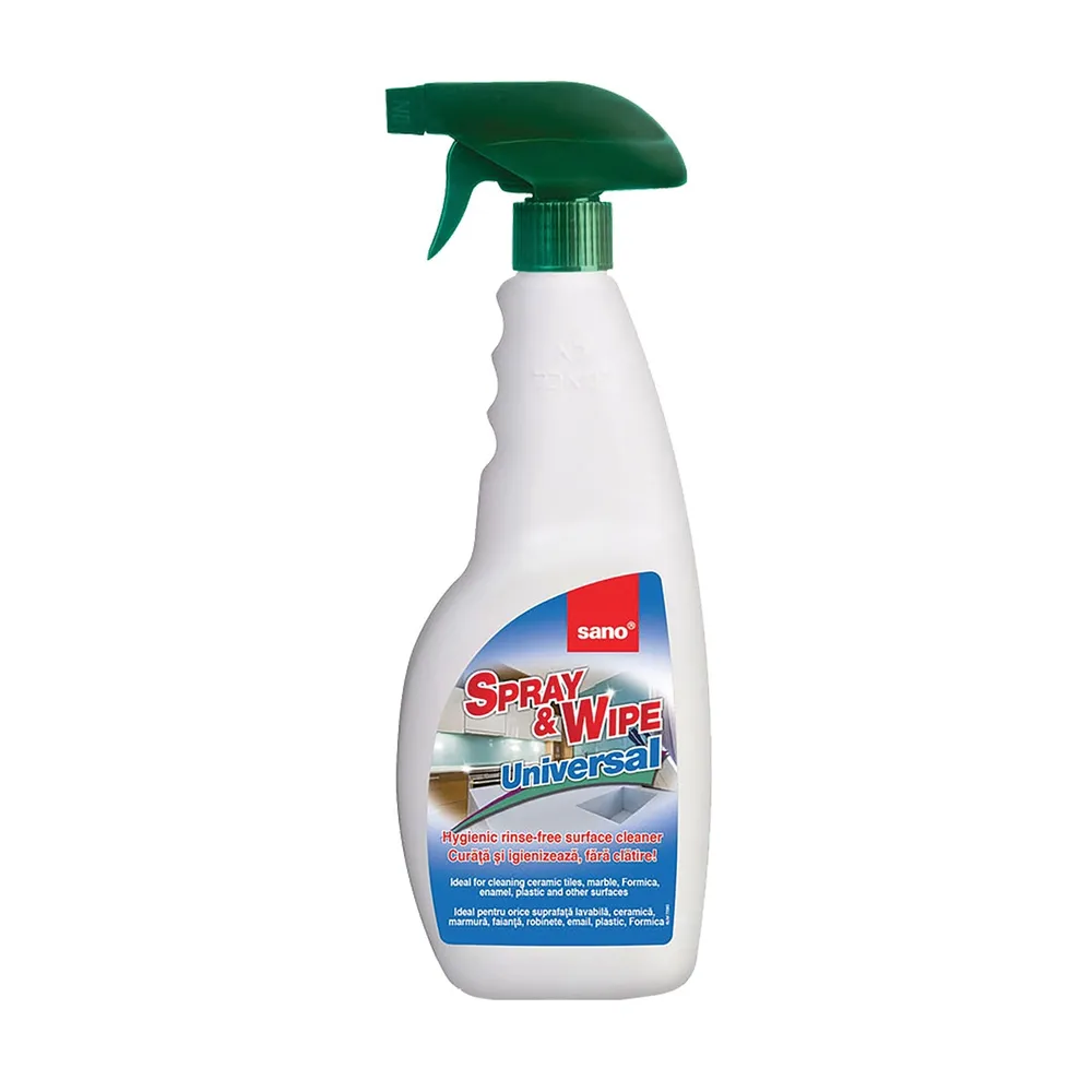 Solutie universala pentru baie si bucatarie Sano Spray & Wipe trigger 750 ml