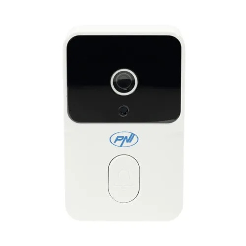 Sonerie video PNI Safe House, alb, cu acumulator, vedere nocturna, WiFi Smart