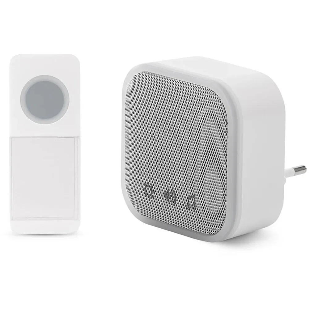 Sonerie wireless ENTAC, 150m, IP44, alb