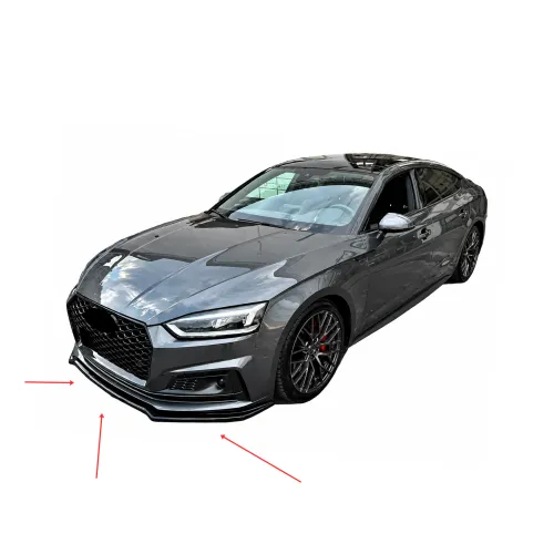 Spoiler prelungire bara fata Audi A5 S-Line S5 F5 Coupe Sportback 2017-2019 ABS negru Piano
