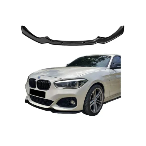 Spoiler prelungire bara fata BMW Seria 1 F20 cu pachet M Facelift 2015-2019 ABS negru Piano