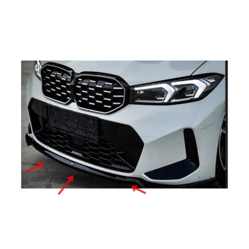 Spoiler prelungire bara fata BMW Seria 3 G21 cu pachet M Facelift 2022-> ABS negru Piano
