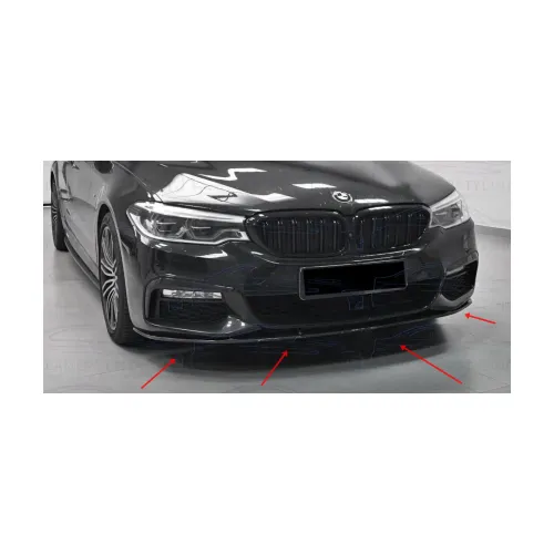 Spoiler prelungire bara fata BMW Seria 5 G30 cu pachet M 2017-2020 ABS negru Piano