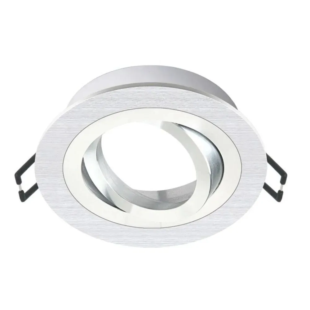 Spot incastrat Giove, orientabil, GU10, 50 W, rotund, argintiu