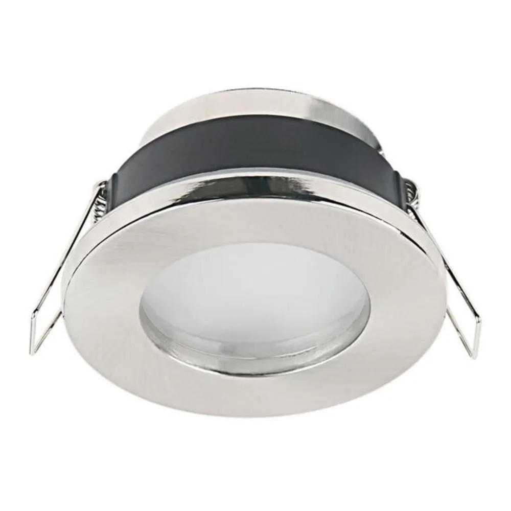 Spot incastrat Lecco, fix, GU10, 50 W, rotund, argintiu, IP65