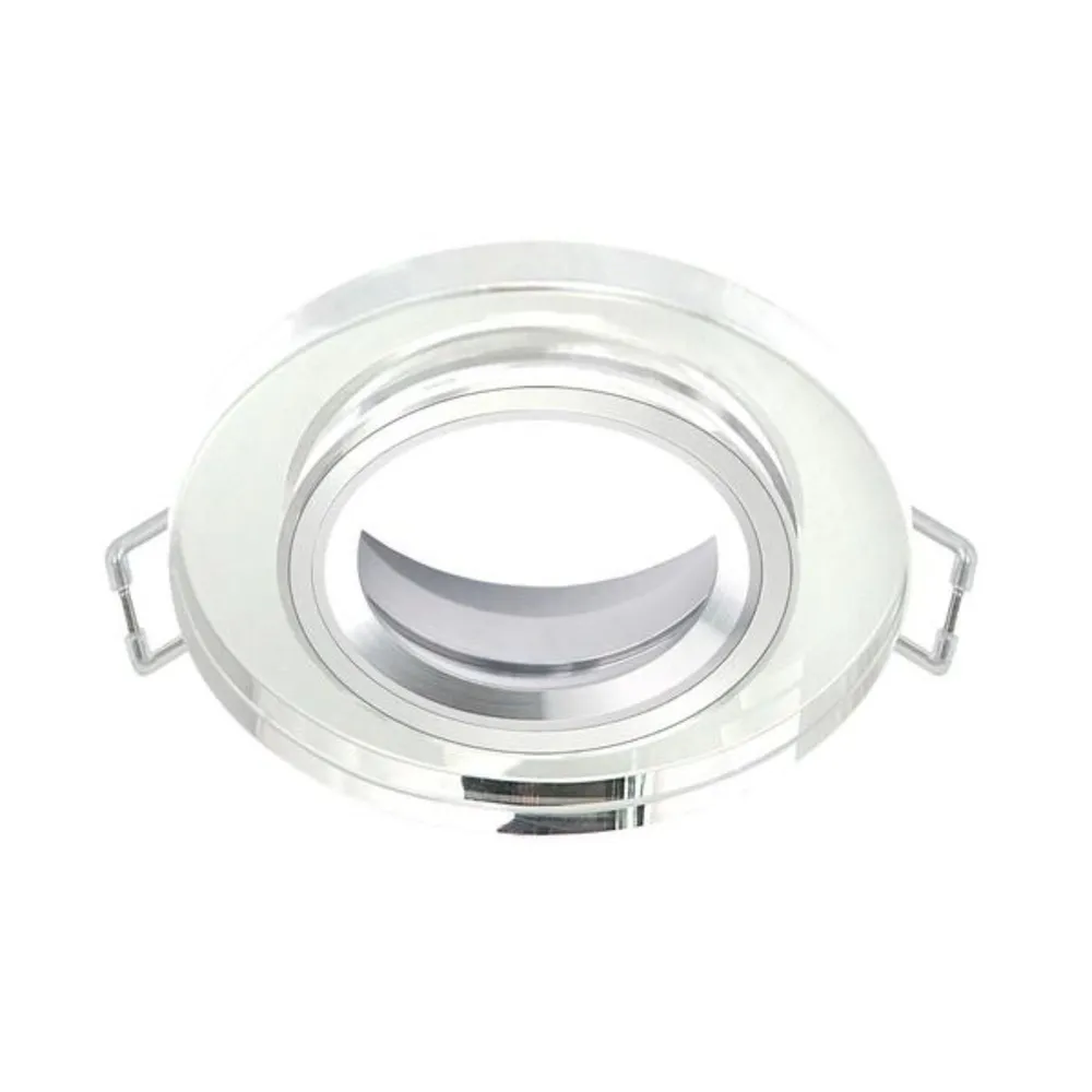Spot incastrat Rende, orientabil, GU10, 10 W, rotund, sticla