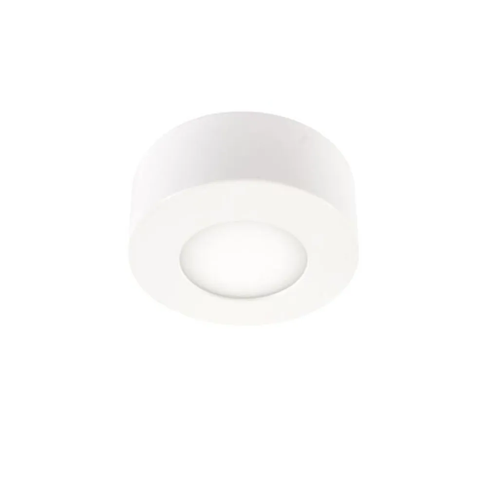Spot LED aplicat Inspire, 200 lm, lumina rece, D 8.5 cm, rotund, alb