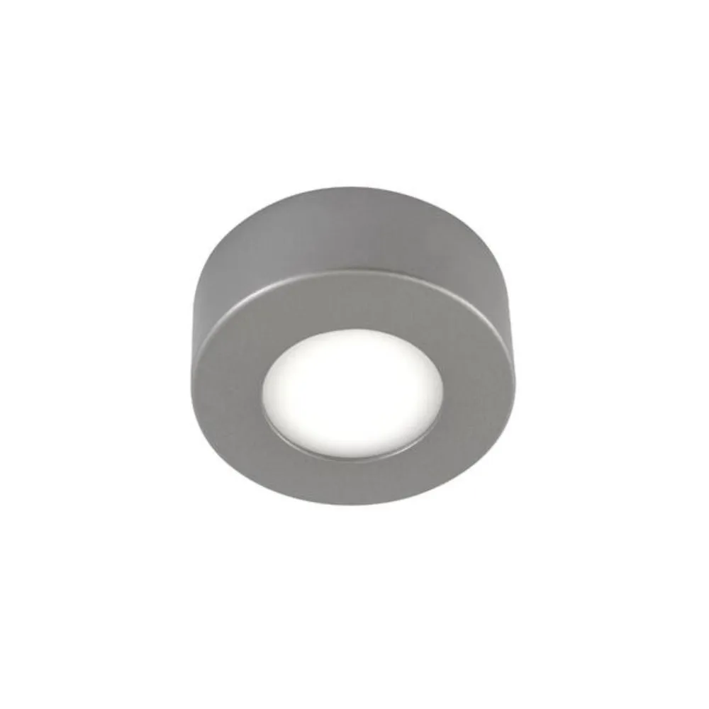 Spot LED aplicat Inspire, 200 lm, lumina rece, D 8.5 cm, rotund, argintiu