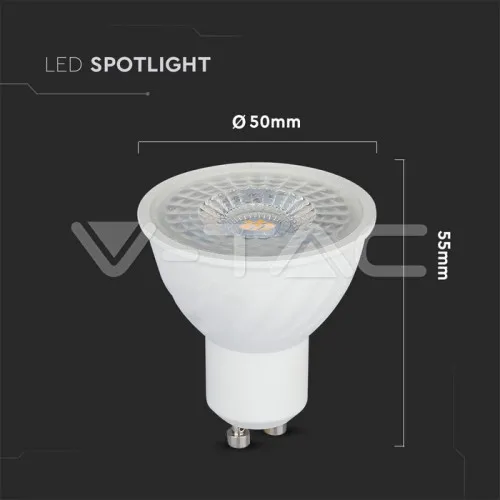 Spot LED Cip SAMSUNG GU5.3 6.5W MR16 Lentilă de Plastic 110` 3000K — imaginea 2
