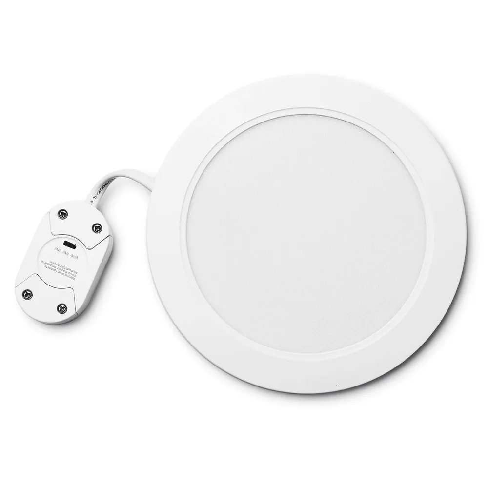 Spot LED incastrat Hepol, 18 W, lumina calda / neutra / rece, alb, rotund, D170 mm