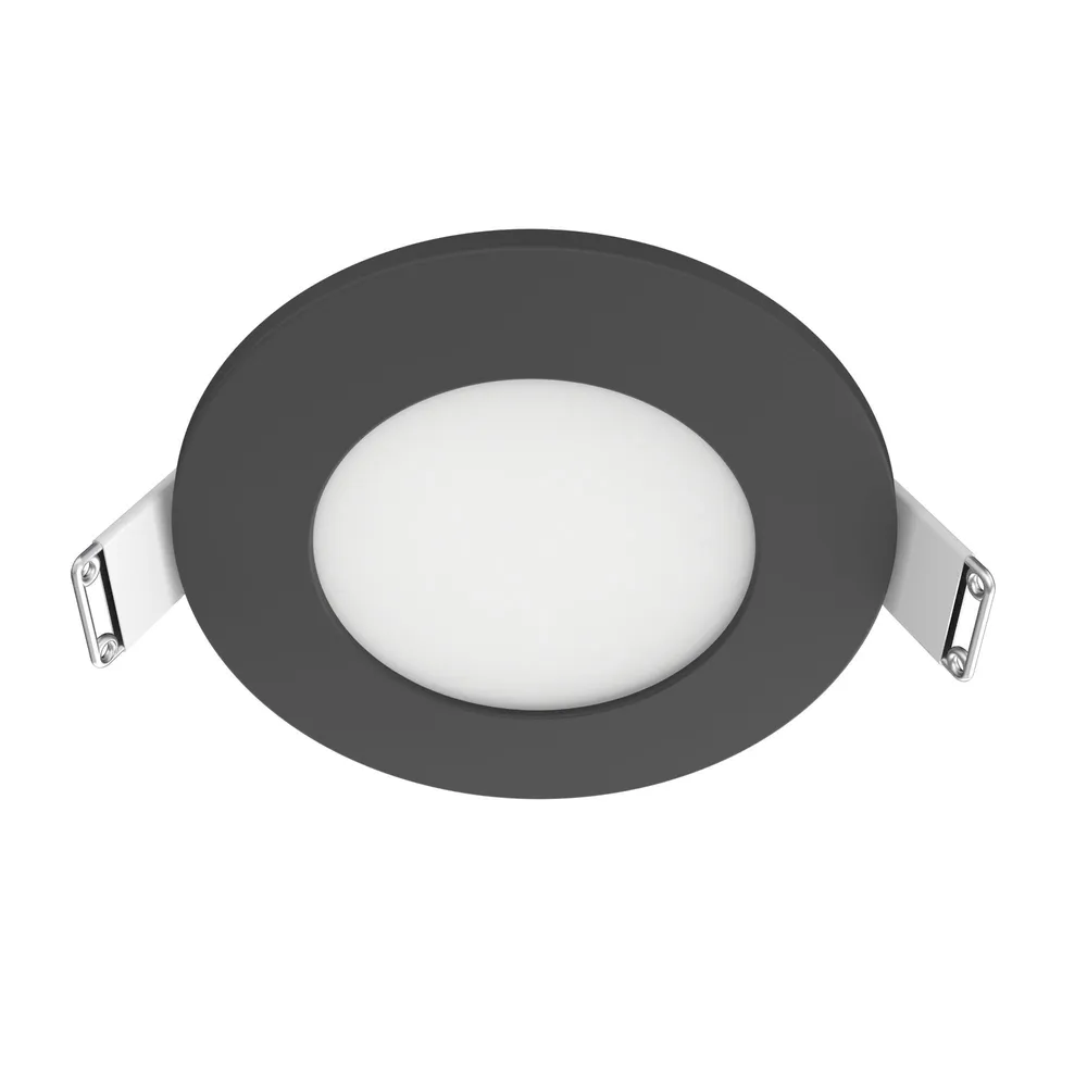 Spot LED incastrat Kilia, 520 lm, dimabil, CCT (2700-4000), IP65, rotund, negru
