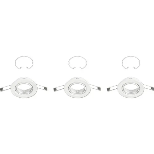 Spoturi LED incastrate Briloner Ring GU10 max. 1x35W Ø86 mm, albe, pachet 3 bucati
