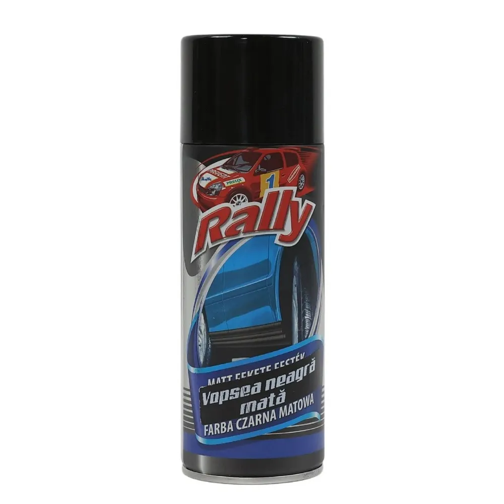 Spray auto cu vopsea, negru mat, Rally, 400 ml