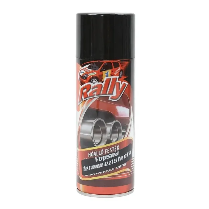 Spray auto cu vopsea, termorezistent, negru, Rally, 400 ml