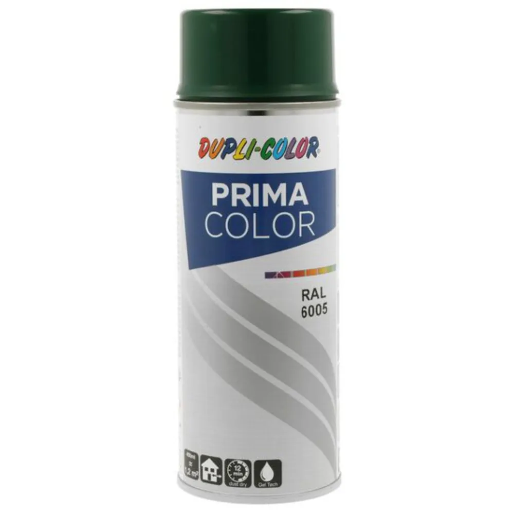 Spray vopsea acrilica Dupli-Color Prima Color, interior / exterior, verde muschi, 400 ml