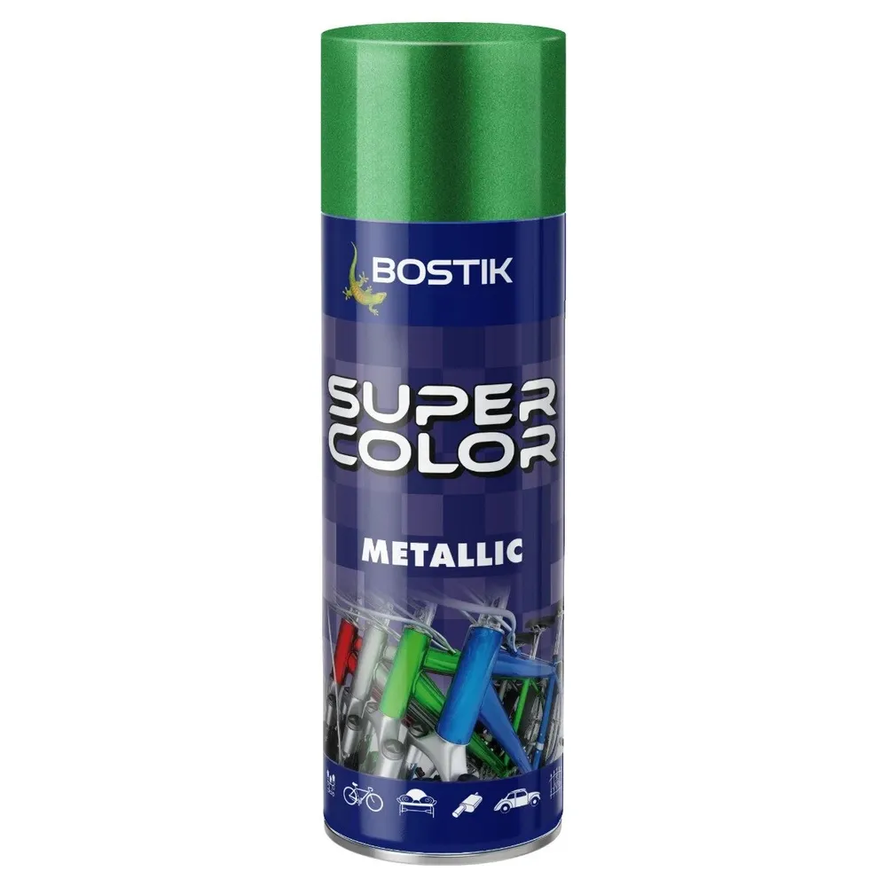 Spray vopsea, Den Braven Super Color Metallic, verde, interior / exterior, 400 ml