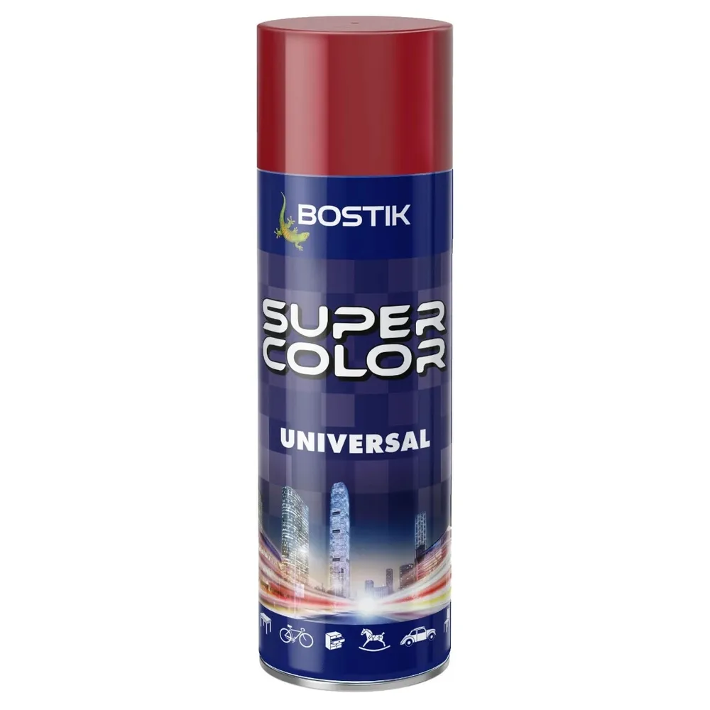 Spray vopsea, Den Braven Super Color Universal, rosu aprins RAL 3005, interior / exterior, 400 ml