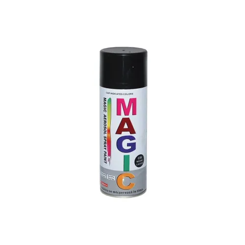 Spray vopsea Magic Negru Lucios 400ml