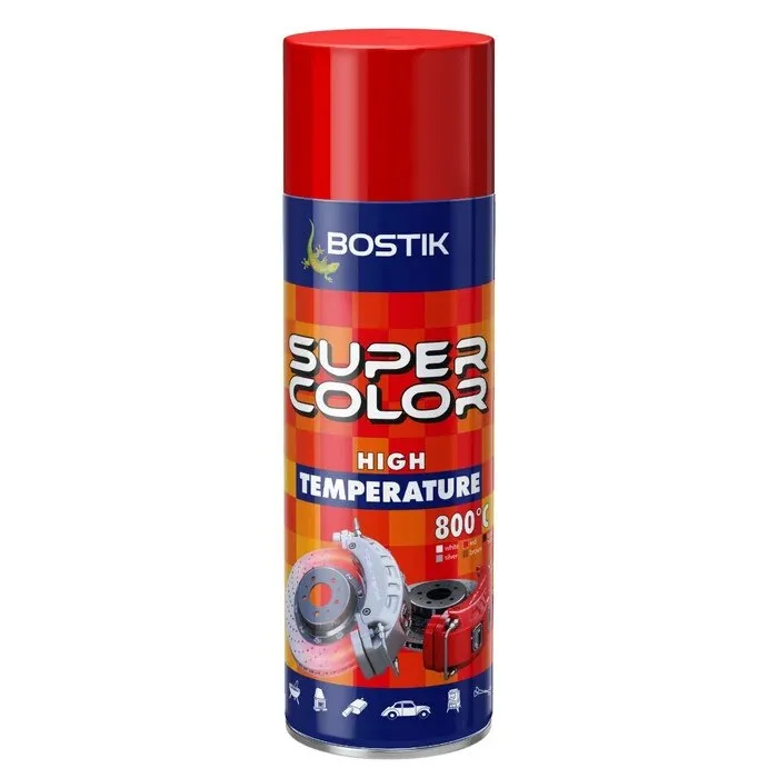 Spray vopsea rezistent la temperaturi inalte, Den Braven Super Color High Temperature, rosu, interior / exterior, 400 ml