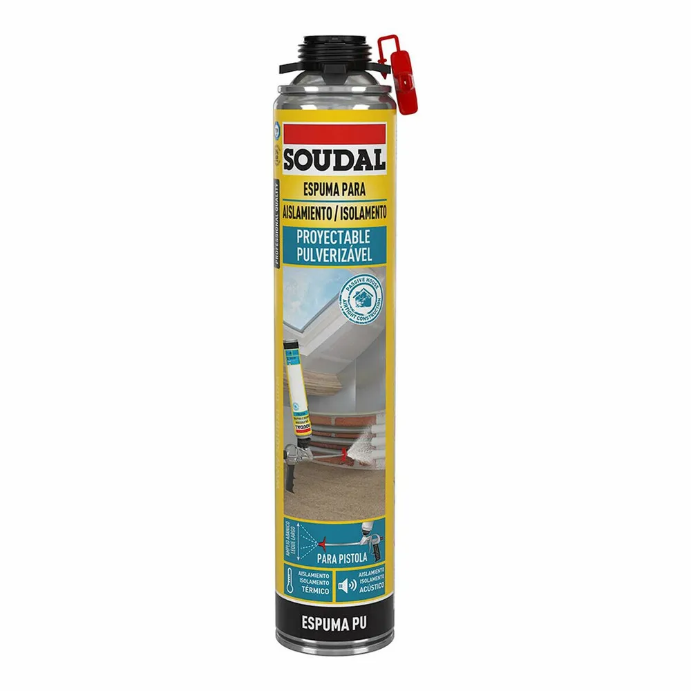 Spuma poliuretanica izolatoare Soudal, tip pistol, 700 ml