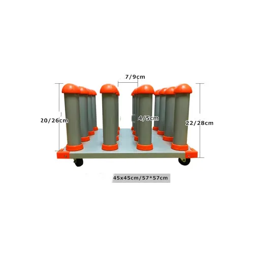Stand de depozitare compatibil role folie/autocolant, capacitate 16 role, dimensiune 45x45cm — imaginea 2